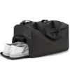 f4b82a49-6839-47f0-8db3-90739c7f353a Black Fitness Bag with Shoe Compartment